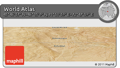 Satellite Panoramic Map of the Area around 46° 1' 3" N, 72° 19' 29" E