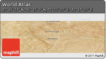 Satellite Panoramic Map of the Area around 46° 1' 3" N, 72° 19' 29" E