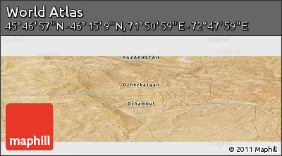 Satellite Panoramic Map of the Area around 46° 1' 3" N, 72° 19' 29" E