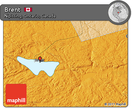 Political 3D Map of Brent