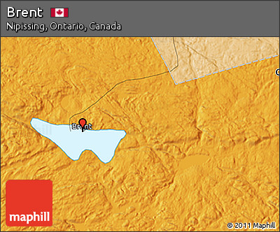 Political 3D Map of Brent