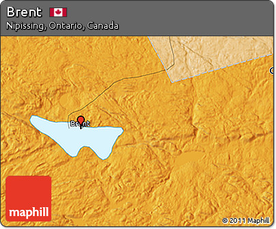 Political 3D Map of Brent