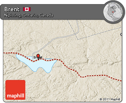 Shaded Relief 3D Map of Brent