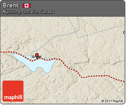 Shaded Relief 3D Map of Brent