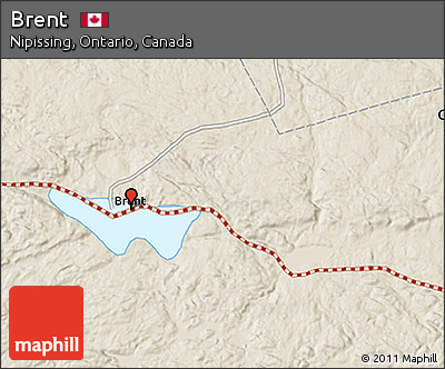 Shaded Relief 3D Map of Brent
