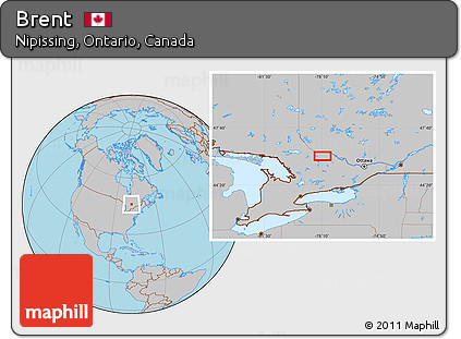 Gray Location Map of Brent