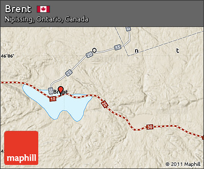 Shaded Relief Map of Brent