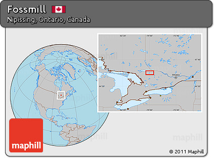 Gray Location Map of Fossmill