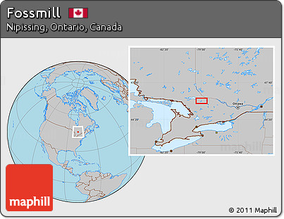 Gray Location Map of Fossmill