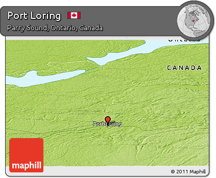 Physical Panoramic Map of Port Loring