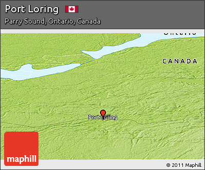 Physical Panoramic Map of Port Loring