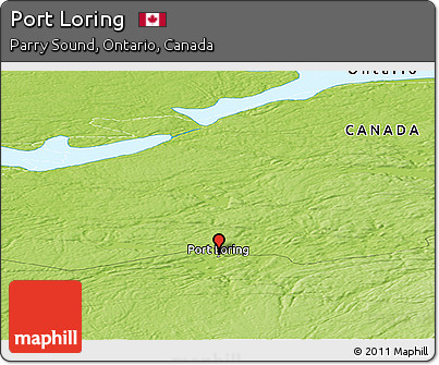 Physical Panoramic Map of Port Loring