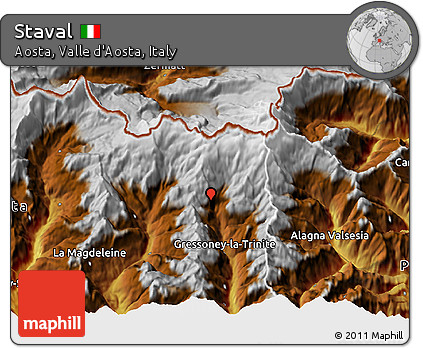 Physical 3D Map of Staval