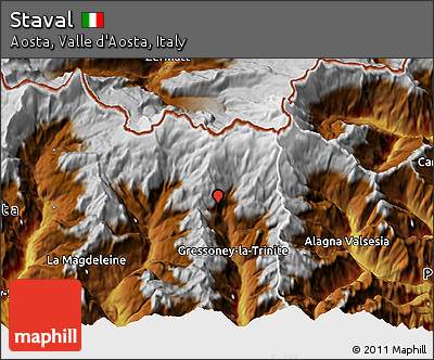 Physical 3D Map of Staval