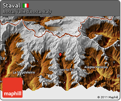 Physical 3D Map of Staval