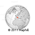 Outline Map of Matterhorn Glacier Paradise, rectangular outline