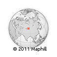 Outline Map of the Area around 46° 1' 3" N, 84° 13' 29" E, rectangular outline
