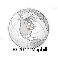 Outline Map of the Area around 46° 1' 3" N, 86° 37' 30" W, rectangular outline