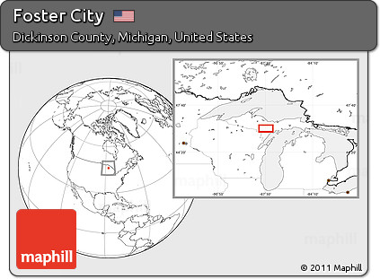 Blank Location Map of Foster City