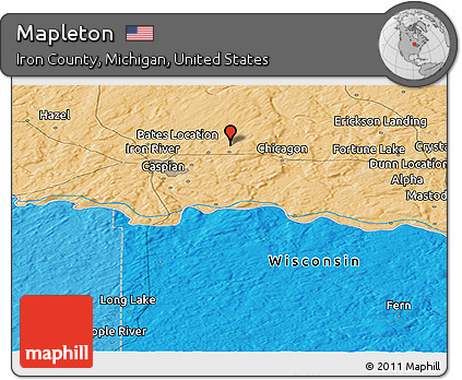 Political Panoramic Map of Mapleton
