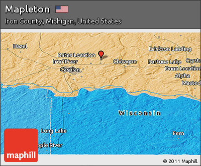 Political Panoramic Map of Mapleton