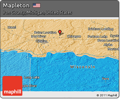 Political Panoramic Map of Mapleton