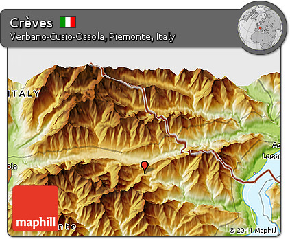 Physical 3D Map of Crèves