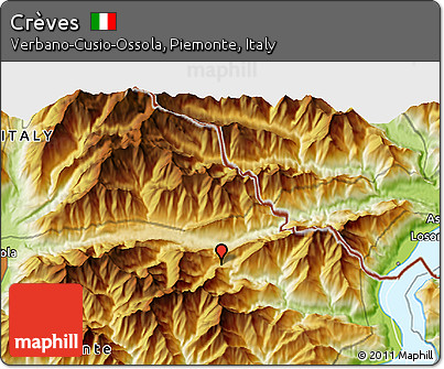 Physical 3D Map of Crèves