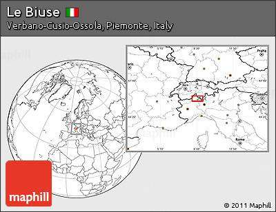 Blank Location Map of Le Biuse