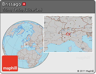 Gray Location Map of Brissago