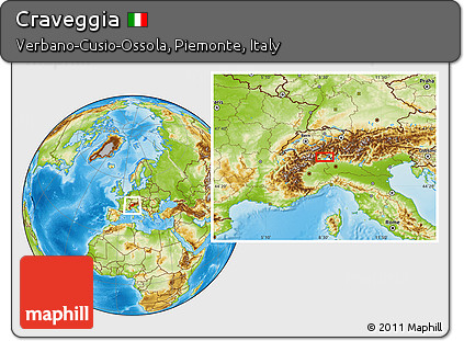 Physical Location Map of Craveggia