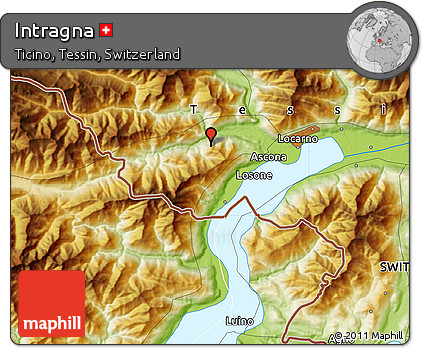 Physical Map of Intragna
