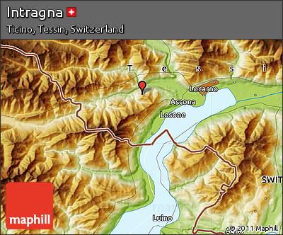 Physical Map of Intragna