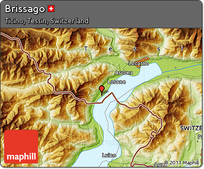 Physical Map of Brissago