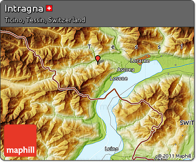 Physical Map of Intragna