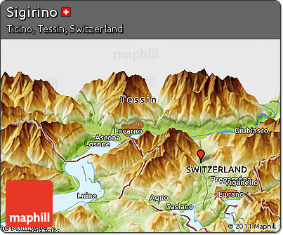 Physical Panoramic Map of Sigirino