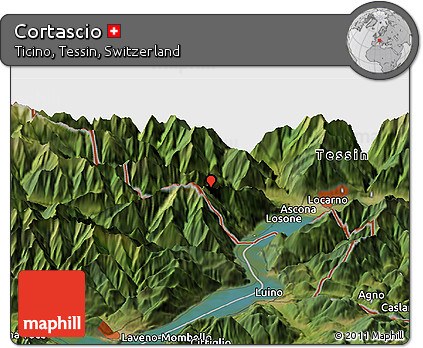 Satellite Panoramic Map of Cortascio