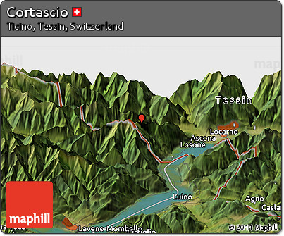 Satellite Panoramic Map of Cortascio