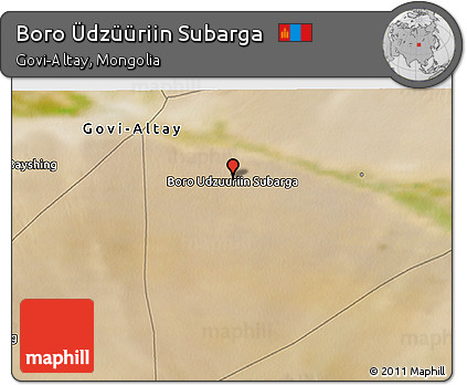 Satellite 3D Map of Boro Üdzüüriin Subarga