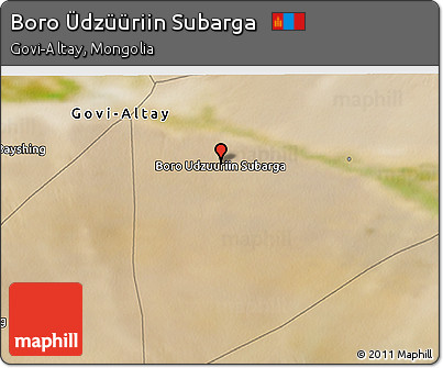 Satellite 3D Map of Boro Üdzüüriin Subarga