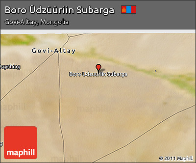 Satellite 3D Map of Boro Üdzüüriin Subarga