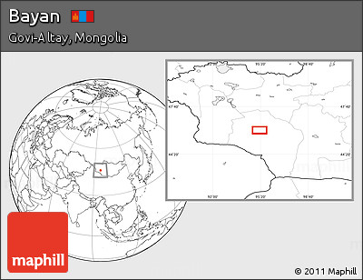 Blank Location Map of Bayan