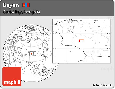 Blank Location Map of Bayan