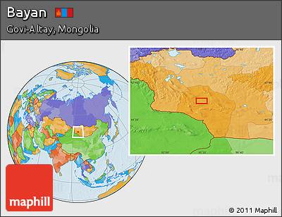 Political Location Map of Bayan