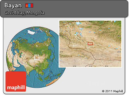 Satellite Location Map of Bayan