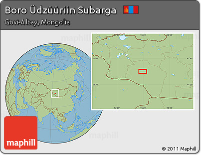 Savanna Style Location Map of Boro Üdzüüriin Subarga