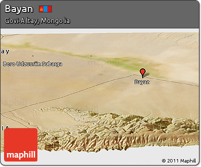 Satellite Panoramic Map of Bayan