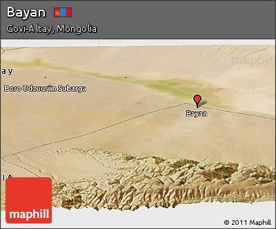 Satellite Panoramic Map of Bayan