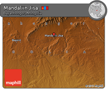 Physical Map of Mandaliin Jisa