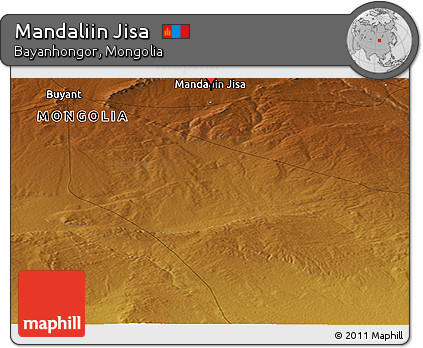 Physical Panoramic Map of Mandaliin Jisa